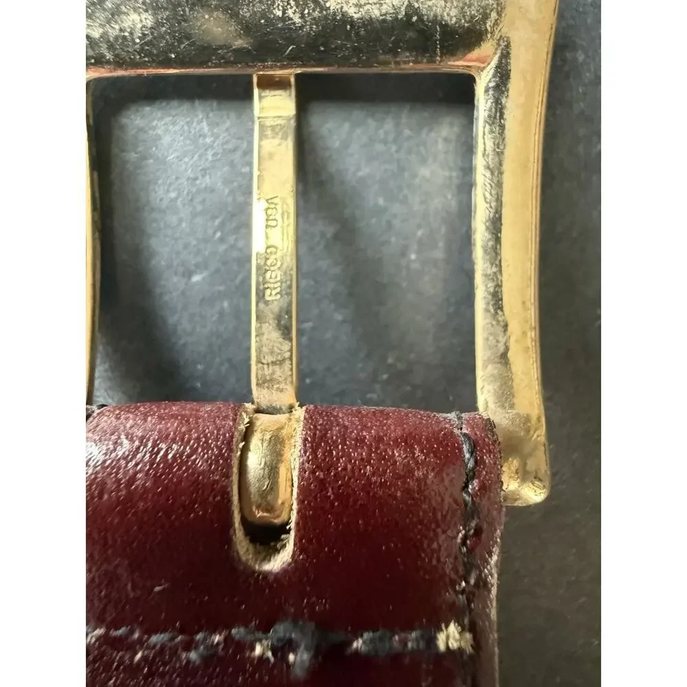 Men’s Split Cowhide 40/100 Leather Dress Belt With Brass Buckle USA Brown Casual